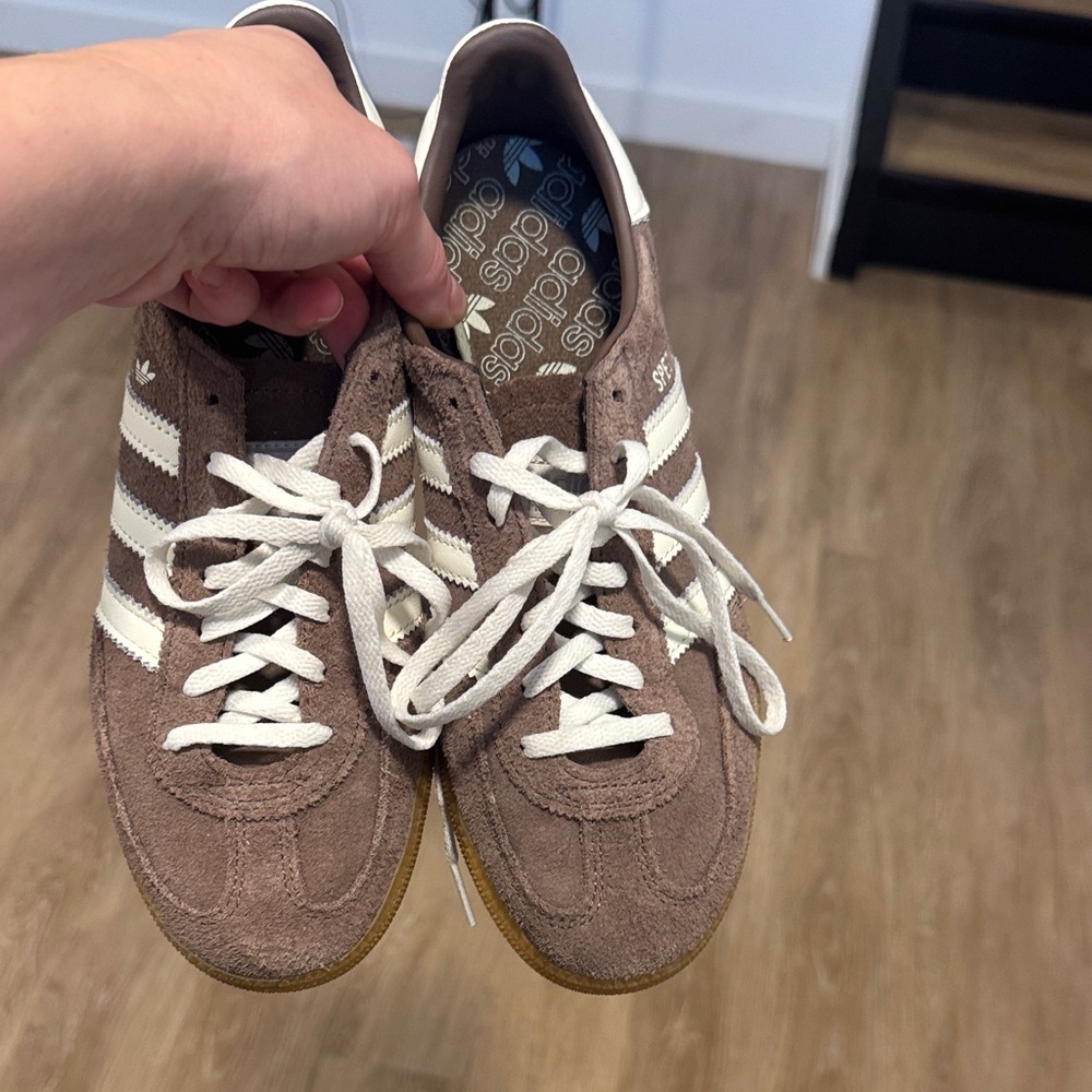 adidas Spezial Suede Sneakers in Brown and White